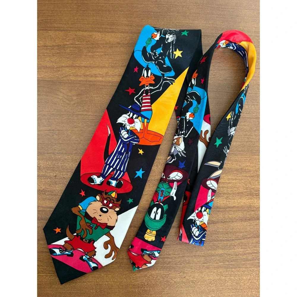 Vintage 1993 Looney Tunes Mania Tie Bugs Bunny‎ Sylvester Taz Marvin the Martian
